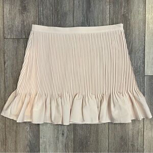 NWT Athé Anthropologie Pleated Pink Beige Skirt